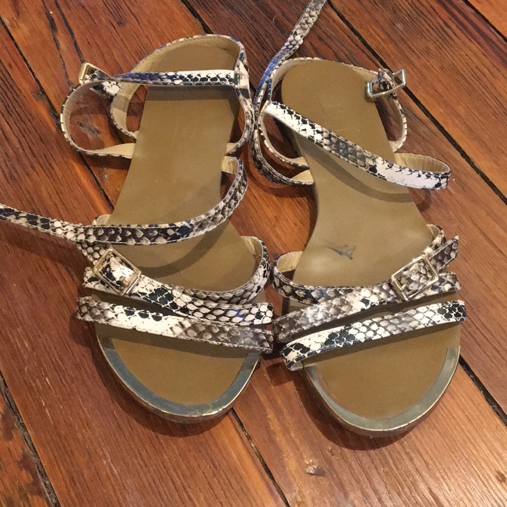 Office London snake skin sandals
